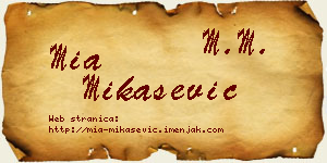 Mia Mikašević vizit kartica